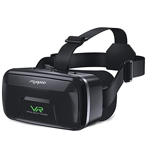 FIYAPOO VR Brille, VR 3D Virtual Reality Brille geeignet Für 3D Filme und Spiele,HD VR 3D Brille kompatibel mit 4,7-6,53 Zoll Android iPhone Smartphone,Leicht und komfortabel