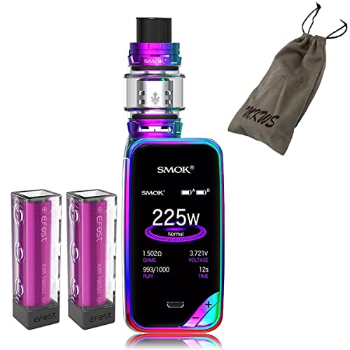 Elektronische Zigarette, Authentic Smok 225W X Priv Kit,Vapes Starter Kit mit TFV12 Prince Kerne und Batteries,Ohne Nikotin, Ohne Flüssigkeit (Prisma Regenbogen)