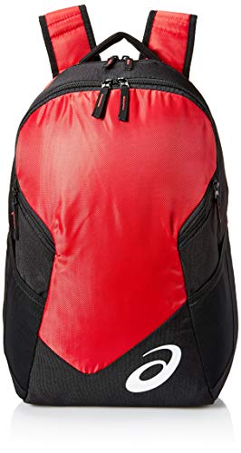 ASICS Unisex-Erwachsene Edge Ii Backpack Rucksack, rot/schwarz, Einheitsgröße