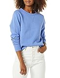 Amazon Essentials Damen Sweatshirt aus French-Terry-Fleece mit Rundhalsausschnitt (Erhältlich in Übergröße), Blau, M