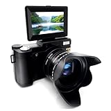 Ade Digitalkamera 4K, 48MP Fotokamera mit 3,0 Zoll Bildschirm, Autofokus Kompaktkamera, 5X Optischer Zoom und 8X Digitalzoom, Weitwinkelobjektiv, 32GB TF-Karte