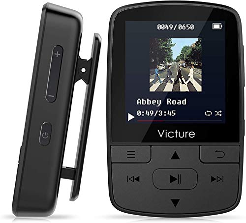 Victure Bluetooth MP3 Player 8GB Mini Sport Musik Player mit Clip, 30 Stunden Wiedergabe Musikplayer mit FM