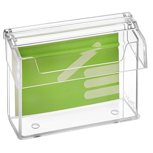 DIN A6 Prospektbox/Prospekthalter/Flyerhalter im Querformat, wetterfest, für Außen, mit Deckel, aus glasklarem Acrylglas - Zeigis®
