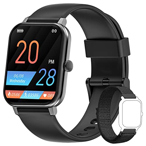 Smartwatch, Blackview R3 Pro Fitnessuhr mit 1,69 Zoll großer HD-Farbbildschirm, Temperaturmessung, Überwachung von SpO2, Herzfrequenz, Schlaf, usw. Smart Watch für Damen Herren kompatibel iOS Android