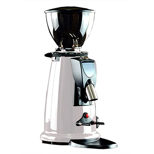 Macap Kaffeemühle M42D Weiss, Espressomühle elektrisch mit Scheibenmahlwerk, Espresso Mühle mit stufenloser Mahlgradeinstellung, 3 Speicherplätze, Direktmahler mit Display und schneller Ausgabe