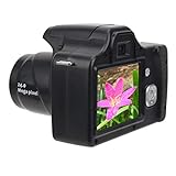 Akozon Videokamera-Camcorder, 3,0-Zoll-LCD-Bildschirm 18-Fach Zoom HD-Spiegelreflexkamera Tragbare Digitalkamera mit Langer Brennweite(Standard + Weitwinkelobjektiv)