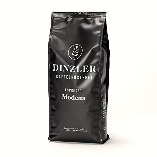 Dinzler Kaffeerösterei - Espresso 'Modena' | 1kg Espressobohnen | Espresso mit leicht süßer Note | Ideal für Siebträgermaschinen & Vollautomaten