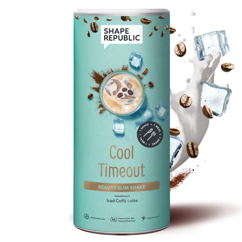 Shape Republic Slim Shake Iced Caffè Latte (420g) | Gewichtsmanagement Shake für Frauen | proteinreiches Diät Pulver zum Abnehmen | vollwertiger Mahlzeitenersatz mit 23 wertvollen Vitaminen