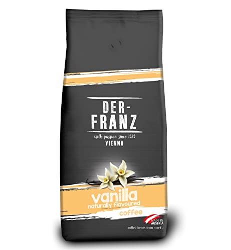 Der-Franz Kaffee, Mischung aus Arabica und Robusta, geröstet, ganze Bohne aromatisiert mit natürlicher Vanille UTZ, 1000 g