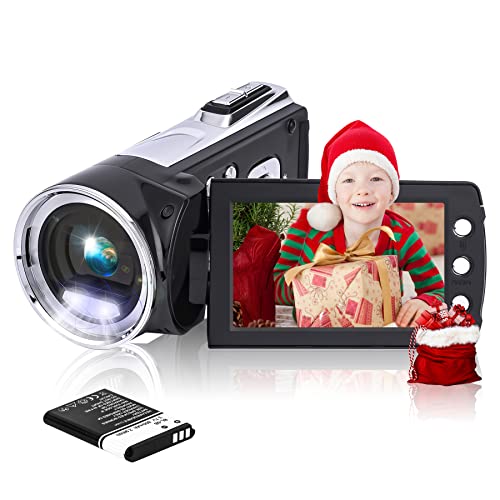 Vmotal gd8162 [Upgraded] 2,7K Digitale Videokamera 1080P FHD Camcorder 36MP / 2,7' TFT LCD-Bildschirm / 270 Grad drehbarer Camcorder für Kinder/Jugendliche/Studenten/Anfänger/ältere Menschen Geschenk…
