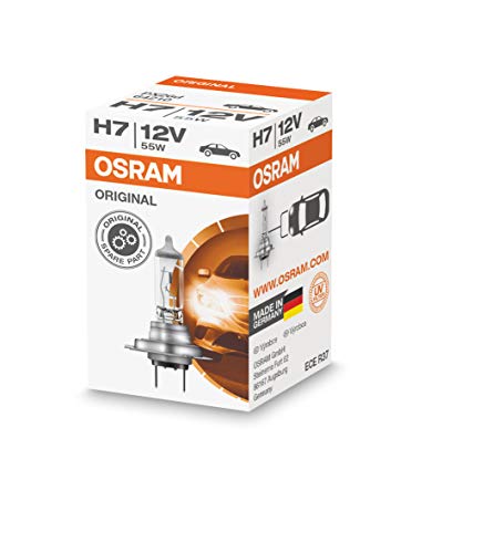 Osram ORIGINAL H7, Halogen-Scheinwerferlampe, 64210, 12V PKW, Faltschachtel (1 Stück)