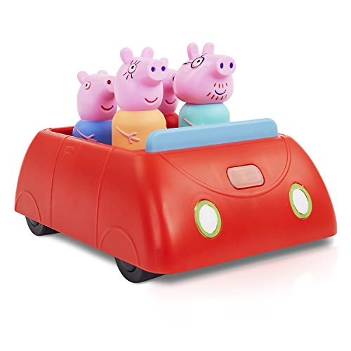 WOW! STUFF Pig Peppas Schlaues Auto Interaktives Peppa Wutz Spielzeug für Vorschulkinder mit Lichtern und Geräuschen, Red