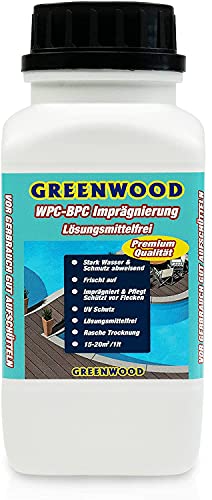 Greenwood WPC & BPC Imprägnierung Transparent - Farbloses Imprägniermittel - Terrassen Pflegemittel mit UV-Schutz - ECO Lösungsmittelfrei - 750 ml