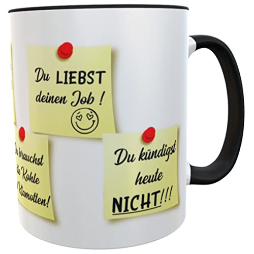 Lustige Tasse Motivations Sprüche fürs Büro Kaffeebecher Teetasse mit Spruch Montag morgen Geschenk Kollegin beste Freundin - Spülmaschinenfest