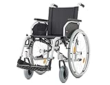 Bischoff&Bischoff S-Eco 300 Rollstuhl, faltbar, Reise-Rollstuhl mit Steckachsensystem, Transport-Rollstuhl für zu Hause und unterwegs, 49cm Sitzbreite