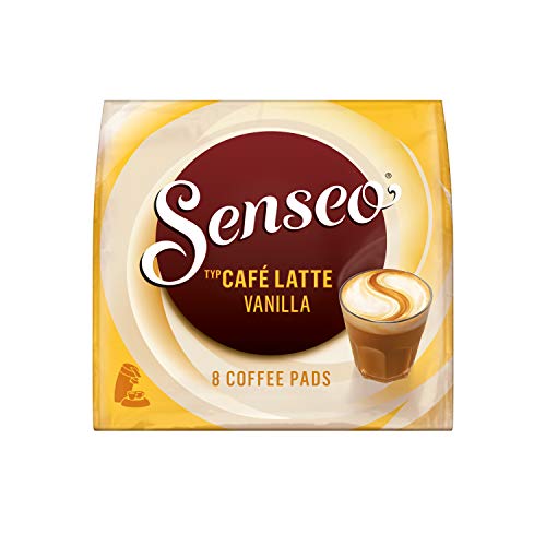 Senseo Pads Café Latte Vanilla, 80 Kaffeepads, 10er Pack, 10 x 8 Getränke