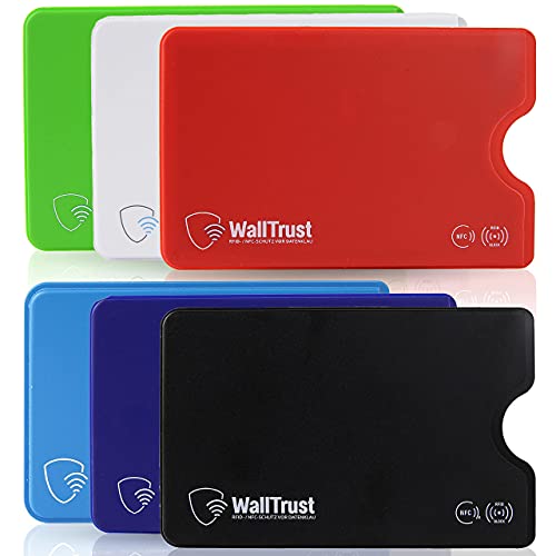 WallTrust RFID NFC Schutzhülle für Kreditkarten aus Plastik, TÜV geprüft
