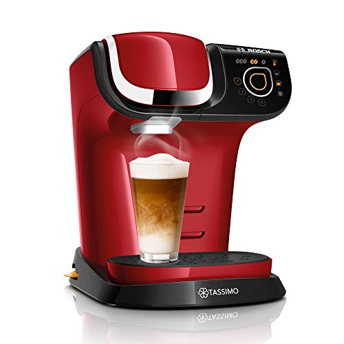 Tassimo My Way 2 Kapselmaschine TAS6503 Kaffeemaschine by Bosch, mit Wasserfilter, über 70 Getränke, Personalisierung, vollautomatisch, einfache Zubereitung, 1.500 Watt, 1,3 Liter, rot