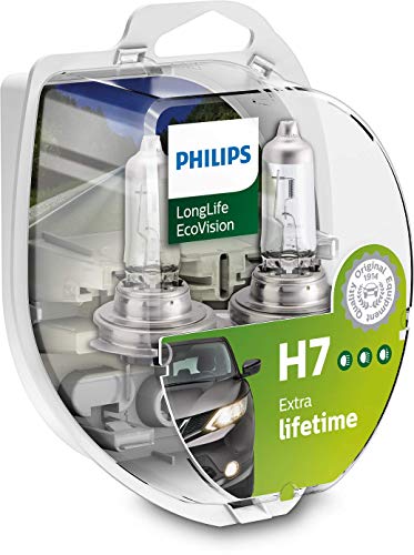 Philips 12972LLECOS2 LongLife EcoVision H7 Scheinwerferlampe, 2-er Kit Twin box