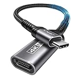 𝙉𝙀𝙒 USB C HDMI Adapter 4K, JSAUX USB Type-C Thunderbolt 3 auf HDMI Adapter for Dell XPS 15/13,Samsung Galaxy Note 20/S20/S10/S9, Huawei P40/P30/P20, Surface Pro 7-Grau
