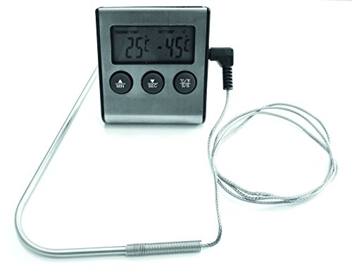 tepro Grillzubehör Digitales Grill- und Bratthermometer, Messbereich von -50 bis 300°C, Alarm- und Timerfunktion