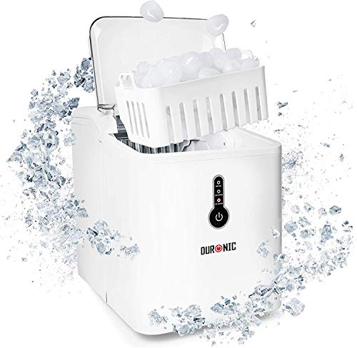 Duronic ICM120 Automatische Eiswürfelmaschine | 9 Eiswürfel in 7 min | 1,5 L Wassertank | Bis zu 12 kg pro 24 Stunden | 600 g Kapazität | Eismaschine 120W | Eiswürfelbereiter