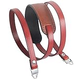 eTone Ultra Fine Photo Accessories Leder-Umhängegurt mit Schultermatte, Kameragurt für Hasselblad 500 cm 501 cm 503cw 503cx 1600F (Weinrot), Rot/Ausflug, einfarbig (Getaway Solids), 1.25cm x 0.3cm x