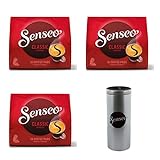 Senseo Kaffeepads Premium Set Klassisch / Classic, 3er Pack, Intensiver & Vollmundiger Geschmack, Kaffee, je 16 Pads, mit Paddose