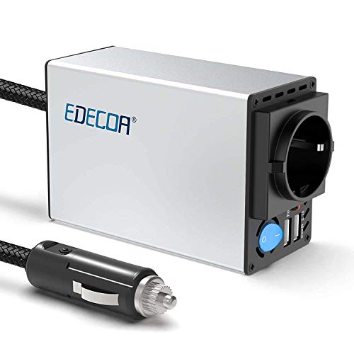 EDECOA Spannungswandler 300w Auto Spannungswandler 12v 220v Spannungswandler inkl Kfz Zigarettenanzünder Stecker und 2 USB Anschlüsse