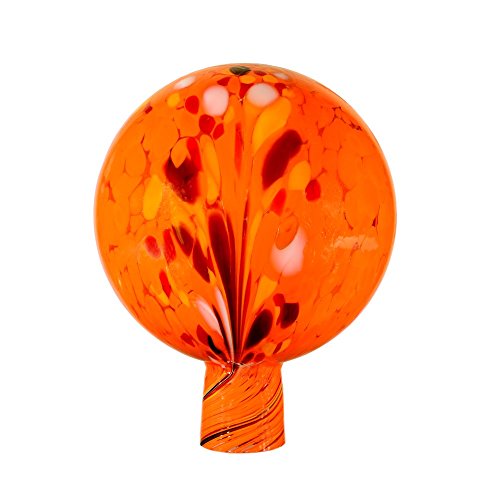 Rosenkugel Gartenkugel aus Glas, 15 cm für außen, orange