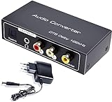 HDMI ARC Audio Extractor, AMANKA Digital HDMI ARC zu SPDIF Koaxial Optical Cinch L/R Stereo Ausgang 3,5mm 192KHz DAC Converter Optical Digital HDMI Audio auf Analog für TV DVD PS4 Blu-ray usw