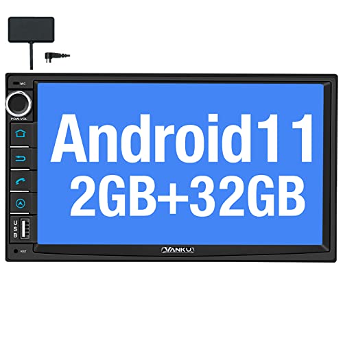 Vanku Android 11 Autoradio Mit Eingebautes DAB + Modul Navi Unterstützt Qualcomm Bluetooth 5.0 WiFi 4G Android Auto Doppel Din 7 Zoll Bildschirm