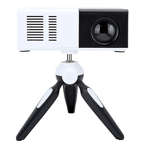 CGgJT Mini-Projektor, 108 0p HD 60' Tragbarer Videoprojektor, 1800lux LED Filmprojektor mit Dreieckhalterung, Fernbedienung for Spiele, Heimkino (USA) (Color : Us)