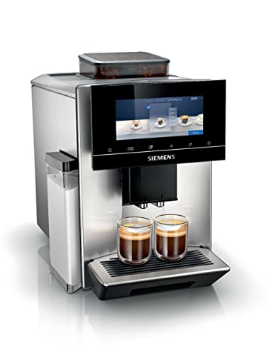 Siemens Kaffeevollautomat EQ900 TQ903D03, App-Steuerung, intuitives Full-Touch-Display, Barista-Modus, AromaBoost, Geräuschreduzierung, Premiummahlwerk, automatische Dampfreinigung, 1500 W, edelstahl