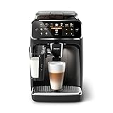 Philips EP5441/50 Series 5400 Kaffeevollautomat, LatteGo Milchsystem, 12 Kaffeespezialitäten, Intuitives Display, 4 Benutzerprofile, Schwarz