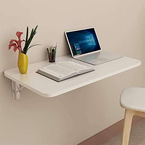 ZXYSR Tische Wandtisch Klappbar,Wand-Klapptisch, Küche Esstisch, Computer Lernen Schreibtisch, 2.0 cm Dicke Platte, aus MDF weiß, 8 Größen,60 * 30cm/24 * 12in