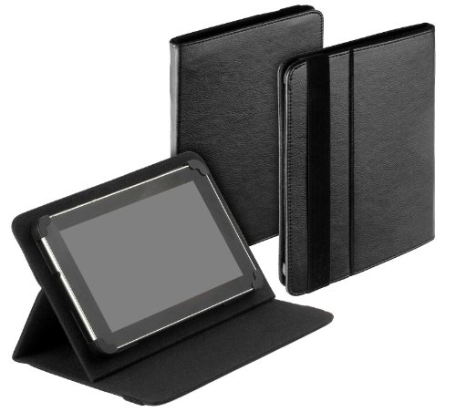 yayago Tablet Book-Style Tasche in Schwarz mit Standfunktion - Ultra Flach - für Medion Lifetab S10352