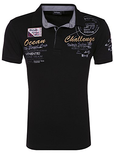 behype. Poloshirt Challenge T-Shirt 20-2728 Schwarz XL