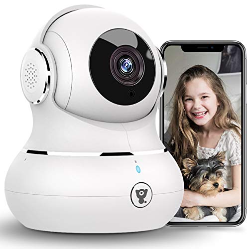 Überwachungskamera Innen, Babyphone, WLAN IP Kamera, 1080P WiFi Kamera mit Nachtsicht, 2-Wege-Audio,Tracking-Erkennung für Haustier/Baby/Ältere, Unterstützt Cloud-Speicher & SD-Karte