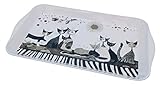 Fridolin Rosina Wachtmeister Tablett Cats Sepia groß ca. 32x2x19cm aus robustem Metall