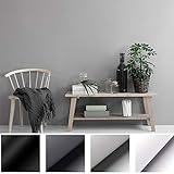 KINLO Verdickt Küchenfolie PVC 10x0.61M Hellgrau selbstklebend Möbel verschönen Anti Schimmel ohne Glanz Dekofolie Stickerfolie für Schrankaufkleber