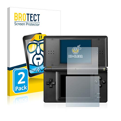 BROTECT Schutzfolie kompatibel mit Nintendo DS LITE (2 Stück) klare Displayschutz-Folie