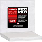 PEC-PAD Lint Free Wipes 9”x9” Extra Large Non-Abrasive Ultra Soft Cloth for Cleaning Sensitive Surfaces. Camera, Lens, Filters, Film, Scanners, Telescopes, Microscopes, Binoculars. (25 Sheets Per/Pkg)