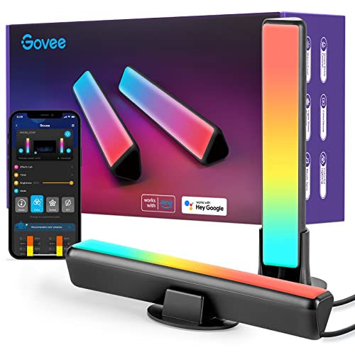 Govee Smart LED Lightbar, Gaming Lampe funktioniert mit Alexa und Google Assistant, RGBICWW WiFi LED TV Hintergrundbeleuchtung Sync mit Musik, LED Light Bar für Gaming, PC, Fernseher