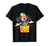 Lustiges Karneval Clown in Kiste Kostüm Faschings T-Shirt