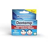 Dentemp - Zahnrettungsbox bis zu 12+ Anwendungen | Zahnersatz für zerbrochene Gebisse | Zahnzement für Prothesenzähne | Zahnfüllung & Zahnkleber | Zahnersatz provisorischer Zähne | Zahn Reparatur Set