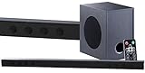 auvisio Soundanlage: Soundbar mit Bluetooth, 3D-Sound-Effekt und externem Subwoofer, 180 W (Aktive Lautsprecher, Soundbar TV, iPhone Speicher)