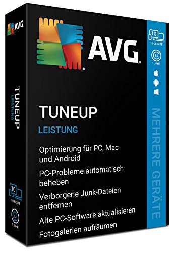 AVG TuneUp - 10 Geräte - 1 Jahr|2020|10 geräte - 1 Jahr|10 Geräte - 1 Jahr|PC, Laptop, Smartphone, Tablet, Mac|Download|Download