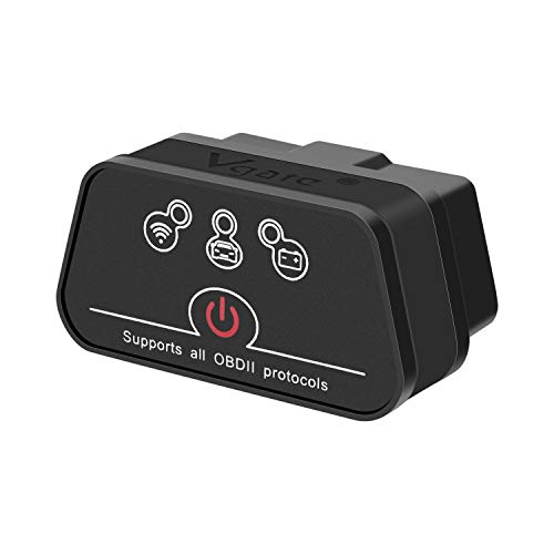 vgate® 7.06949E+11 iCar 2 Wi-Fi OBD2 Scanner Scan Schnittstellen-Adapter Check Engine Diagnose-Tool für iOS iPhone iPad, Android Auto Sleep