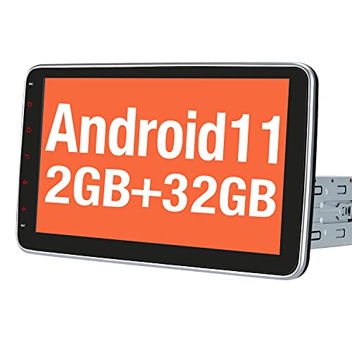 Vanku 10 Zoll Android 11 Autoradio Radio mit Navi Unterstützt Bluetooth DAB + Android Auto WiFi 4G USB 1 Din Universal